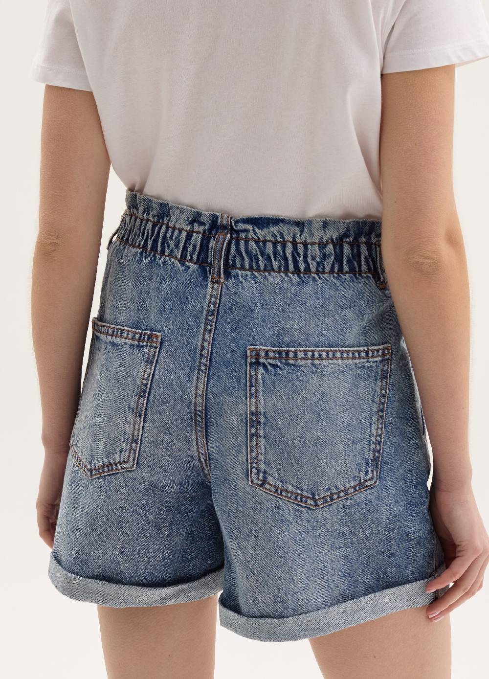 Ovs Shorts paper bag in denim Hotsell