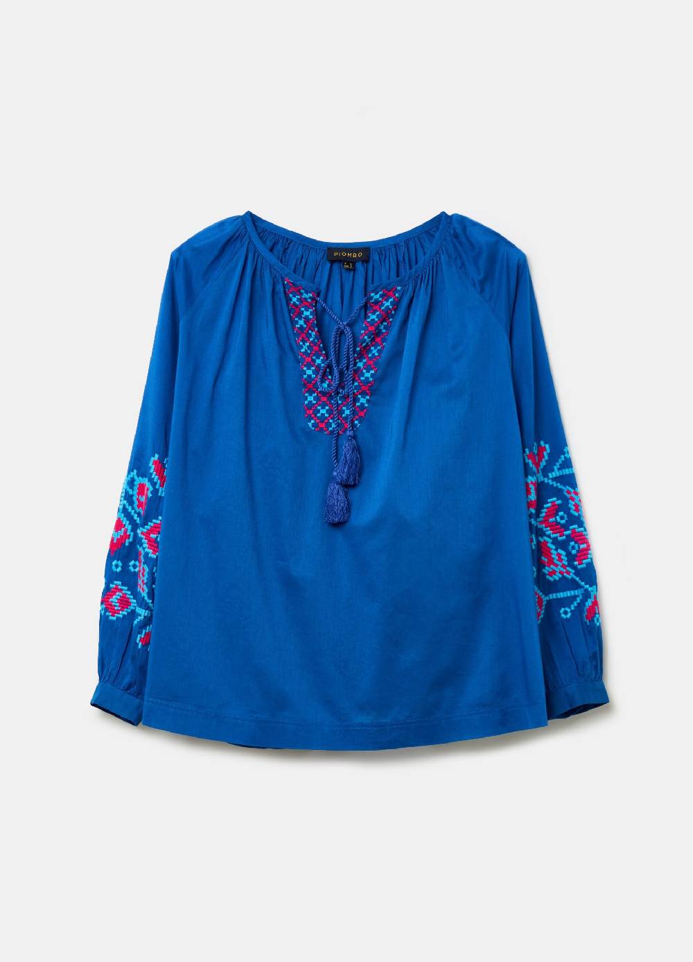Ovs Blusa over con ricami etnici e nappine Vendita Calda