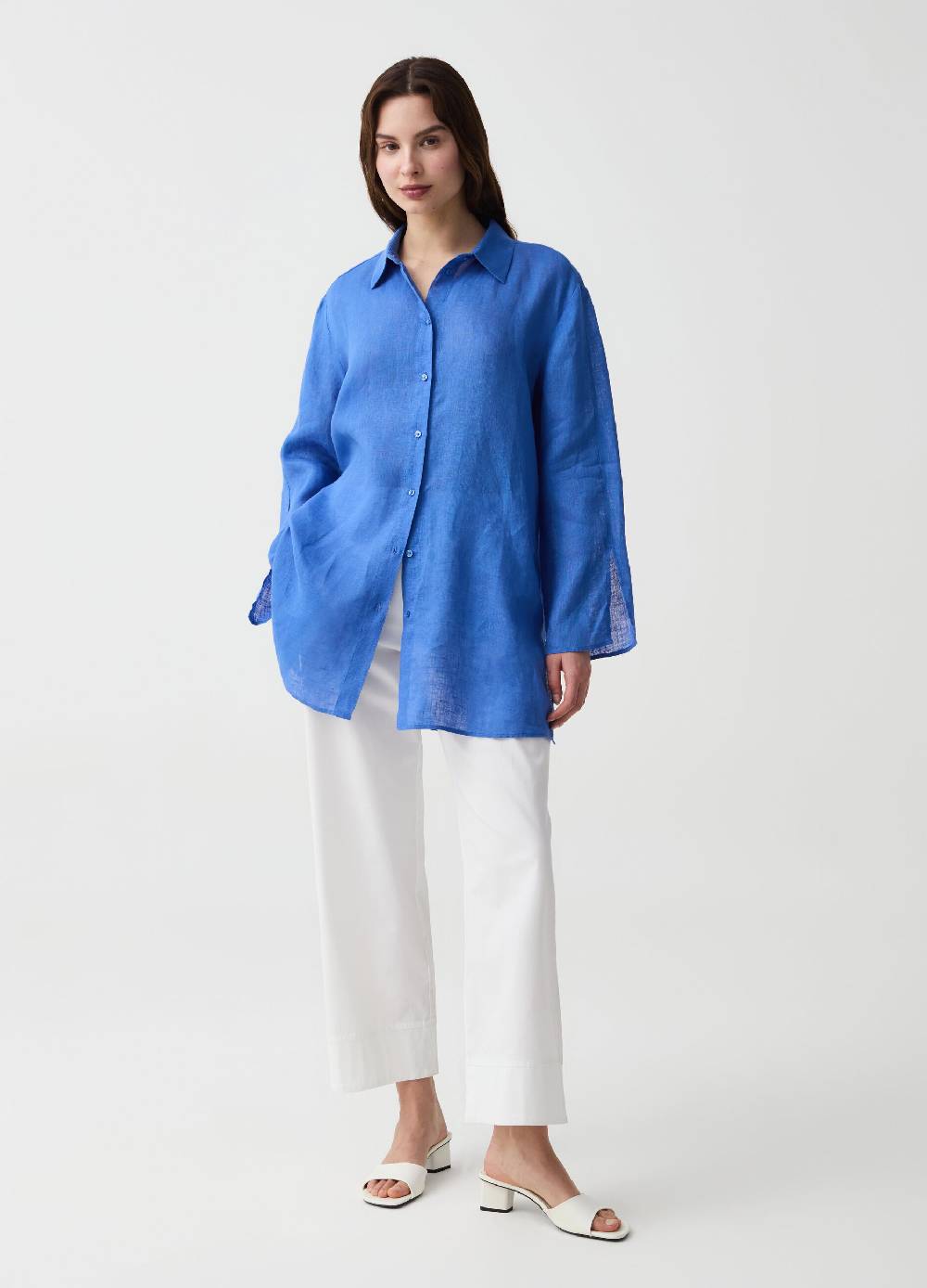 Ovs Camicia lunga in lino con spacchi Offerta