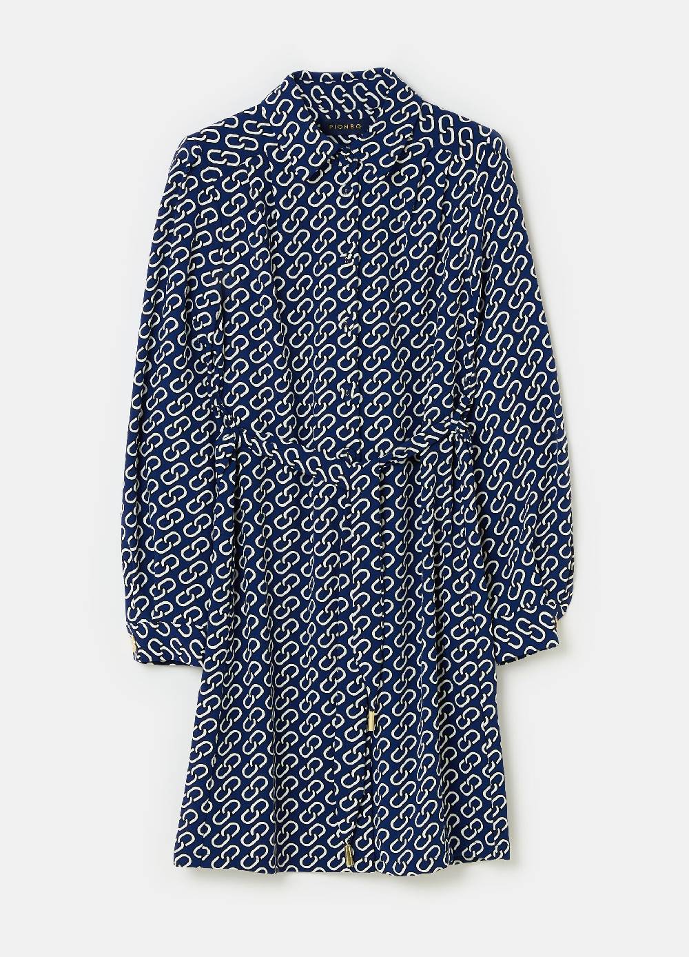 Ovs Abito corto chemisier in crêpe con cintura Saldi
