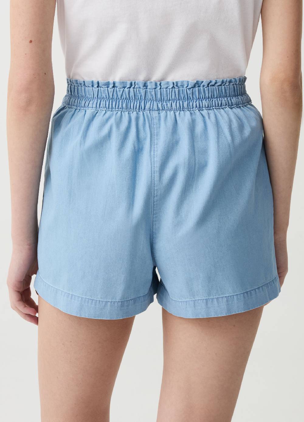 Ovs Shorts in denim fluido con cintura Vendita Calda