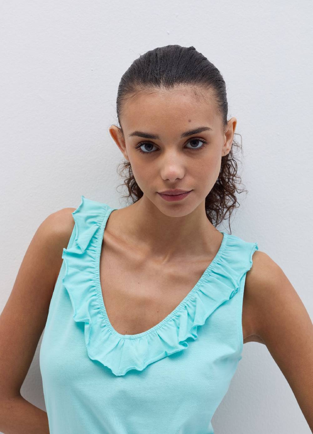 Ovs Camicia da notte scollo a V con volant I Più Venduti