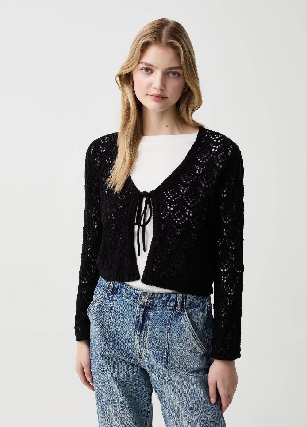 Ovs Cardigan crochet con laccetto Vendite Flash