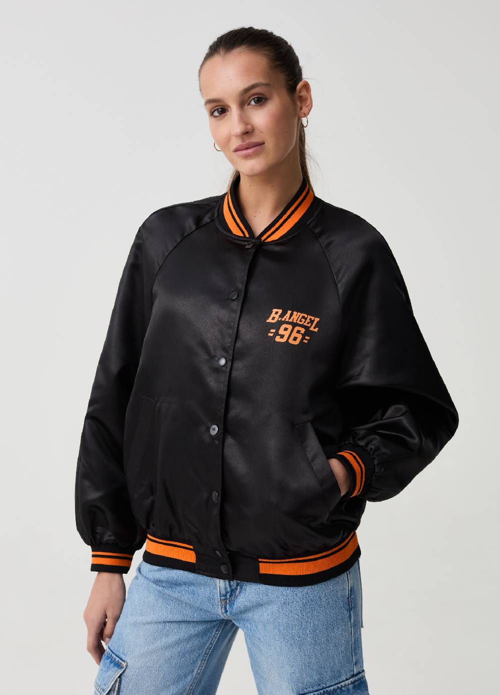 Ovs Bomber con stampa B.ANGEL X MARE FUORI Italia