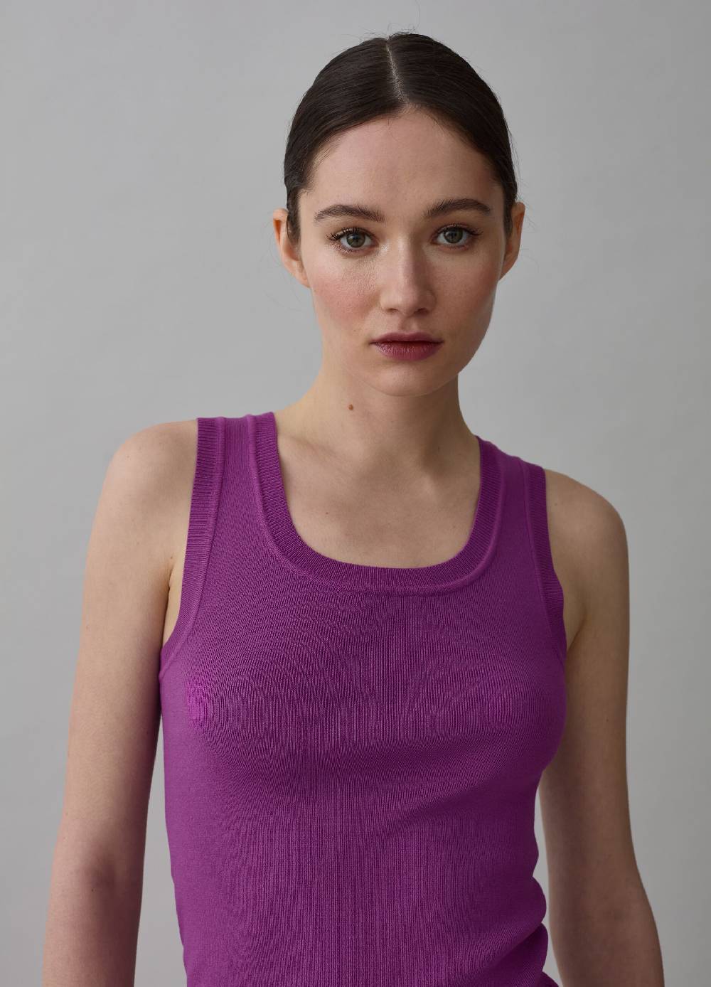 Ovs Tank top a costine con scollo rotondo Nuovo