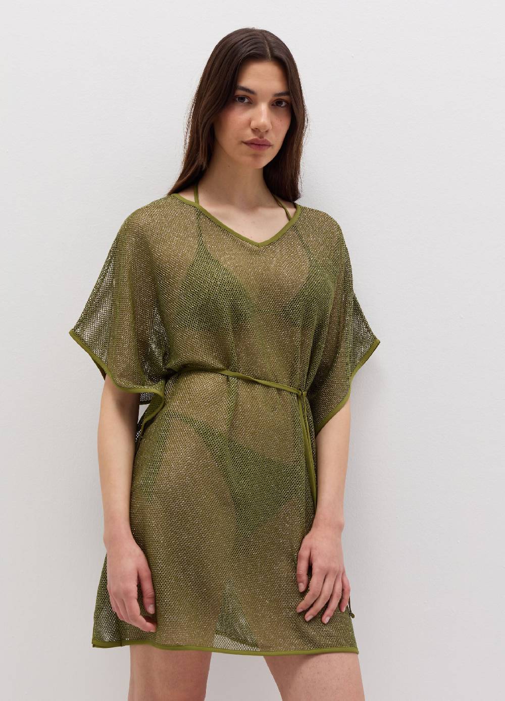 Ovs Poncho copri costume a rete in lurex Consegna Veloce