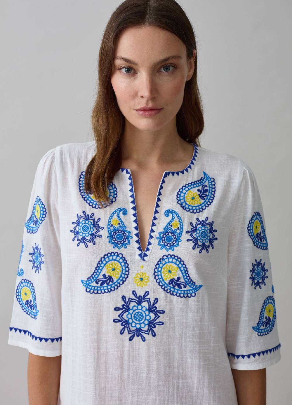 Ovs Caftano lungo copri costume ricami paisley Convenienza