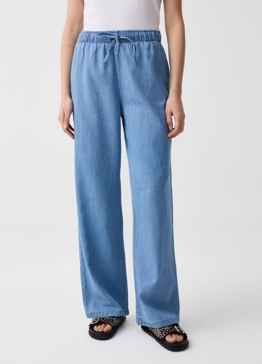 Ovs Joggers wide leg effetto denim Saldi