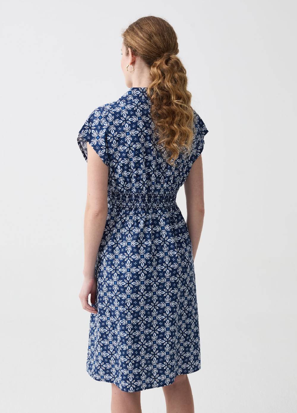 Ovs Vestito midi scollo a V con colletto In Saldo