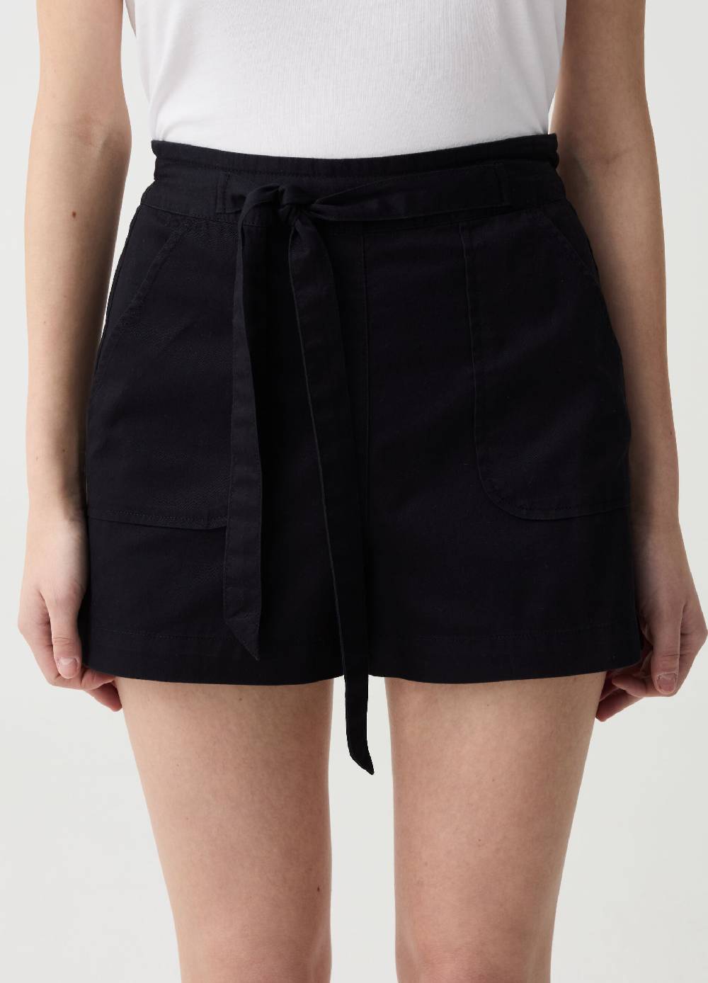 Ovs Shorts in denim fluido con cintura Moda