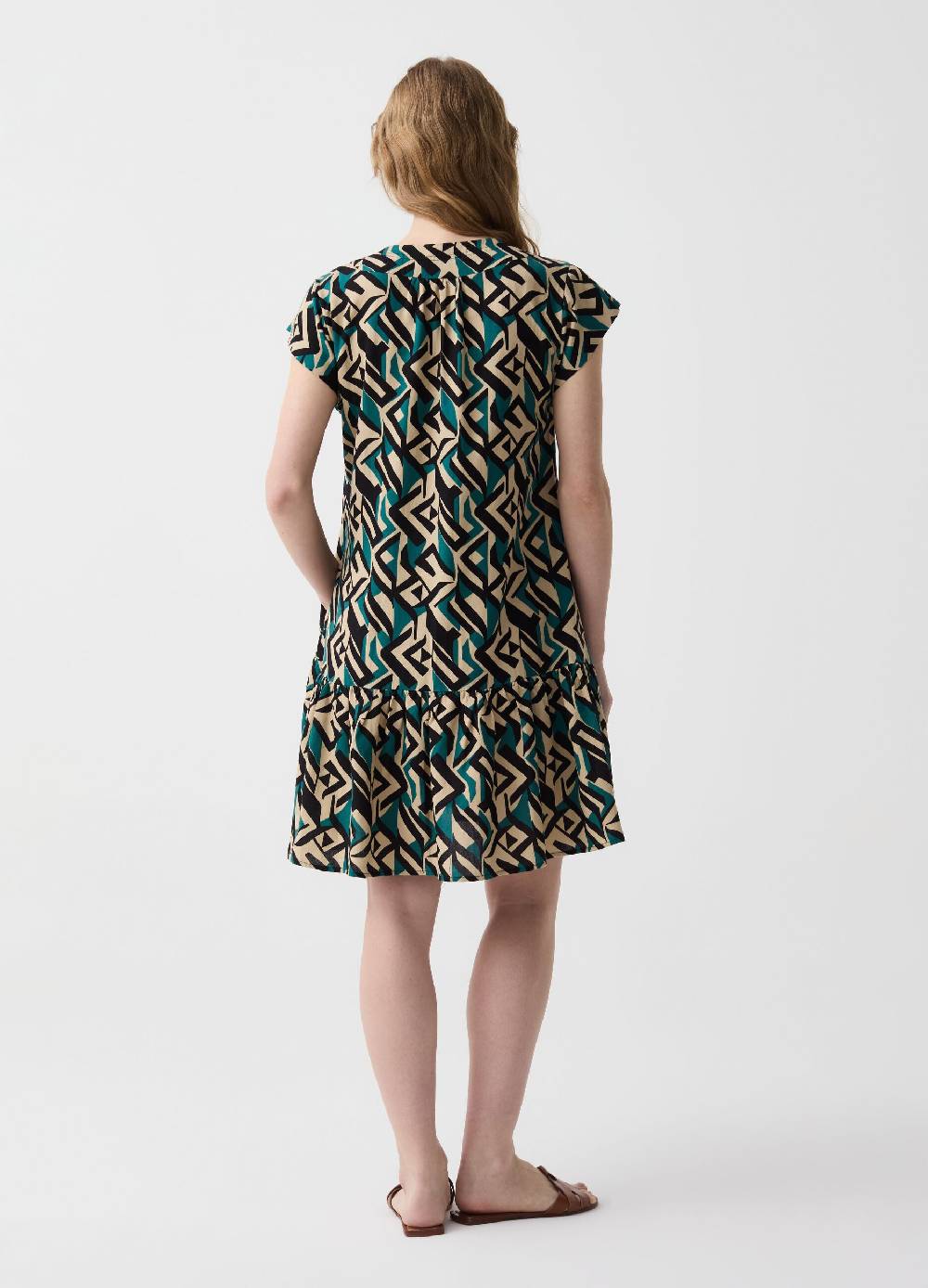 Ovs Vestito corto con balza In Linea