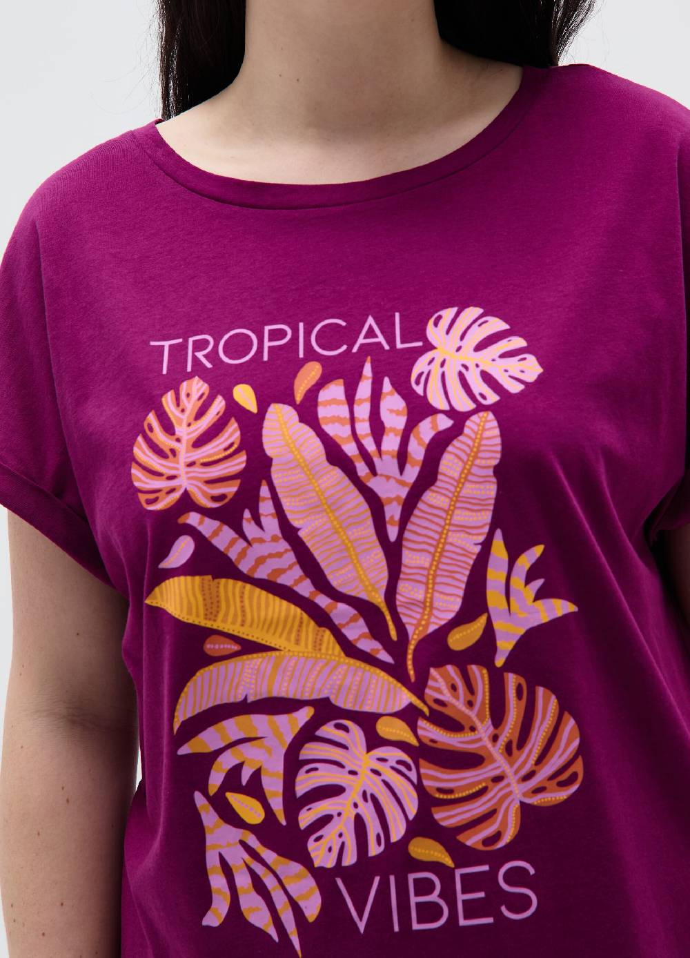 Ovs T-shirt con stampa tropicale Curvy Qualità