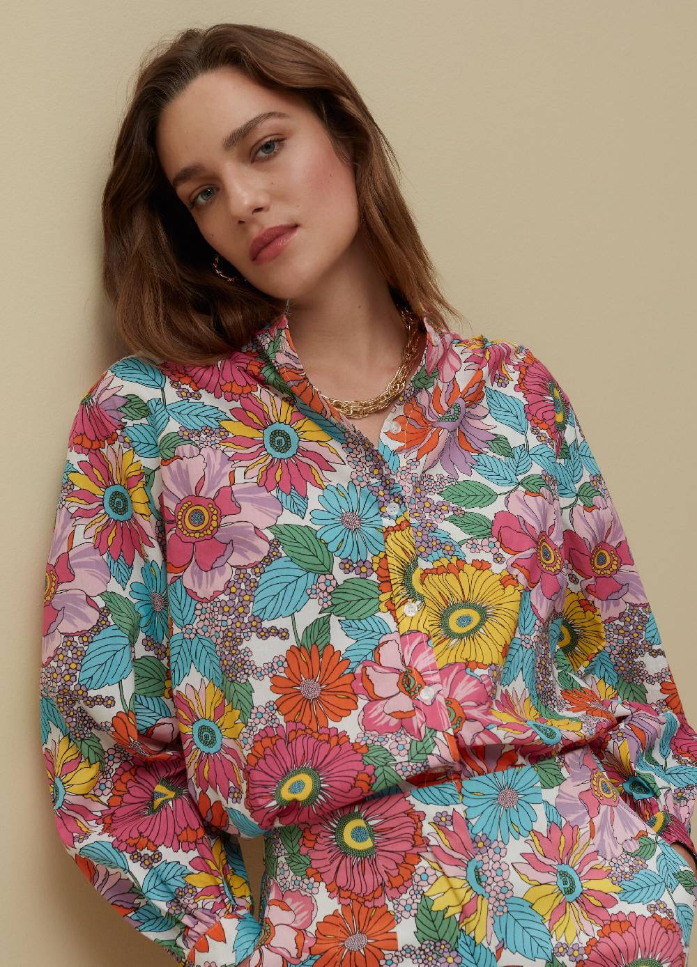 Ovs Camicia in cotone con stampa a fiori