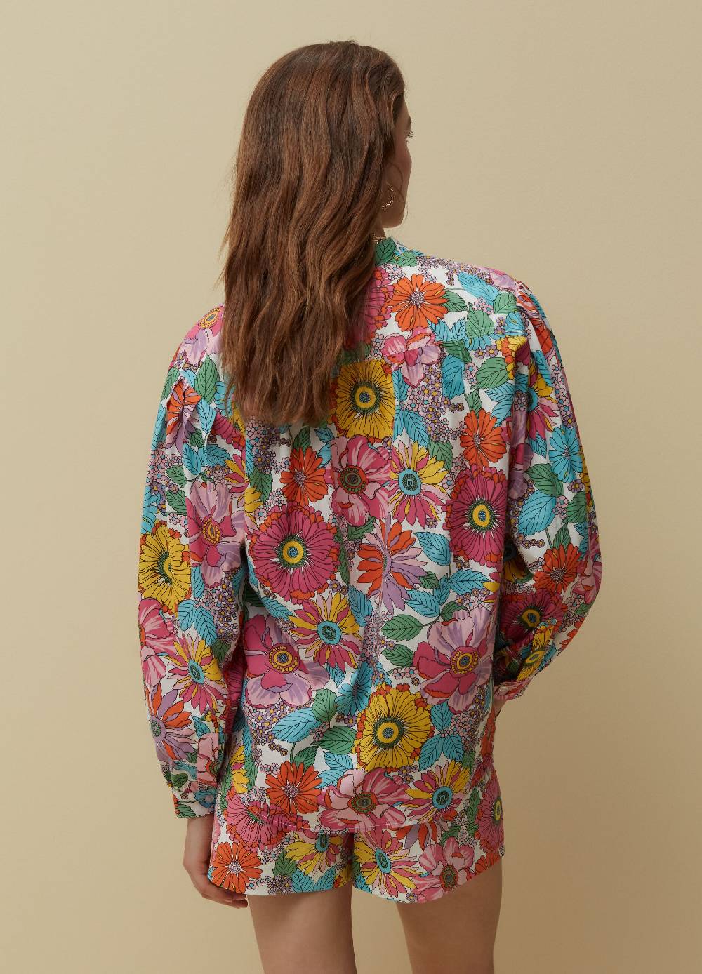 Ovs Camicia in cotone con stampa a fiori Prezzo Ridotto