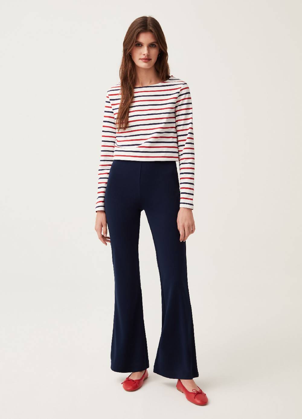 Ovs Pantaloni flare fit tinta unita