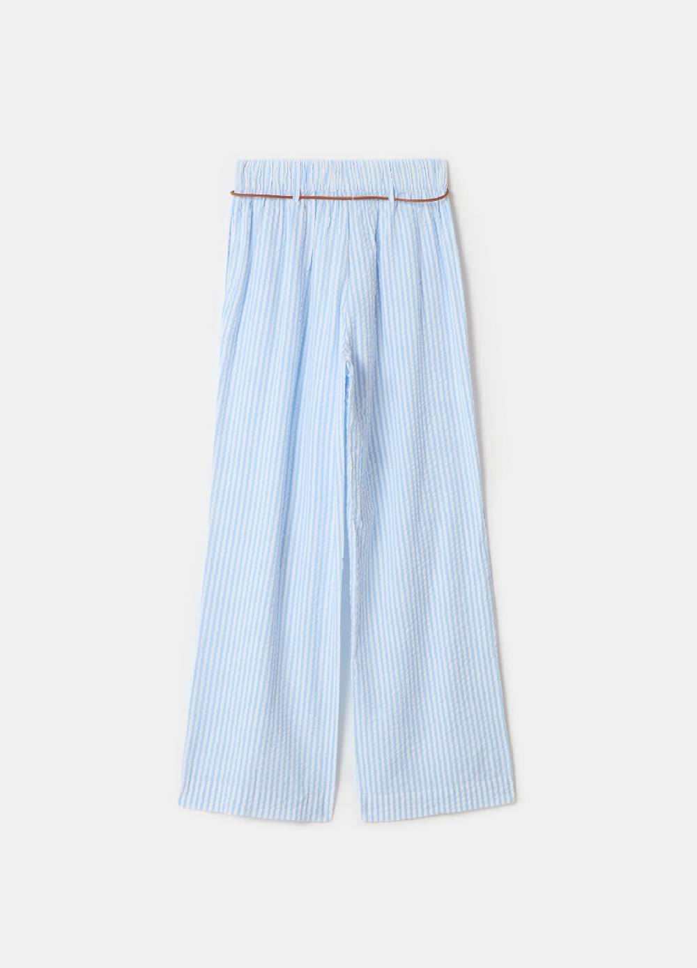 Ovs Pantaloni in seersucker a righe con cintura Offerta