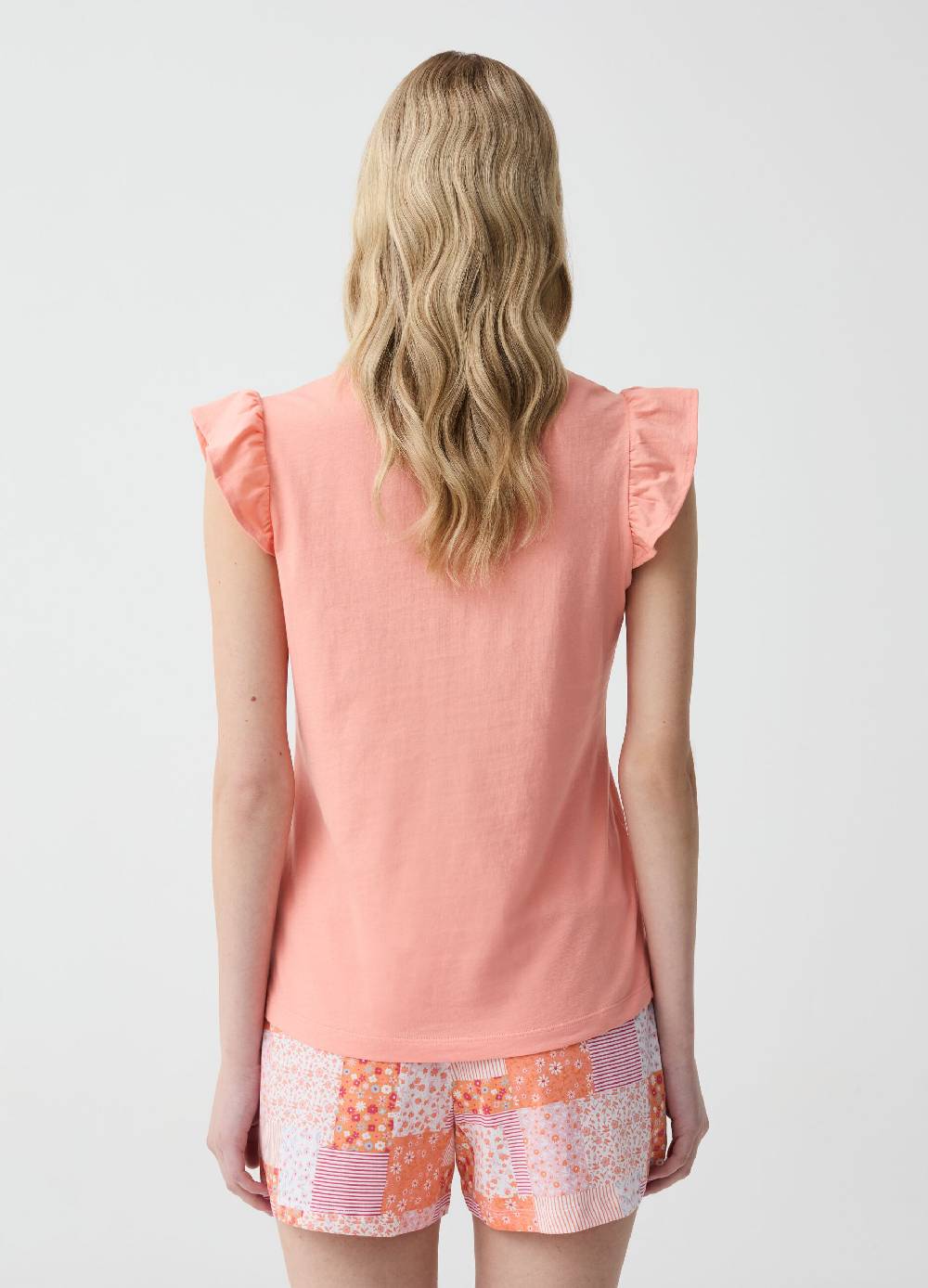 Ovs Pigiama corto con volant stampa patchwork Offerte