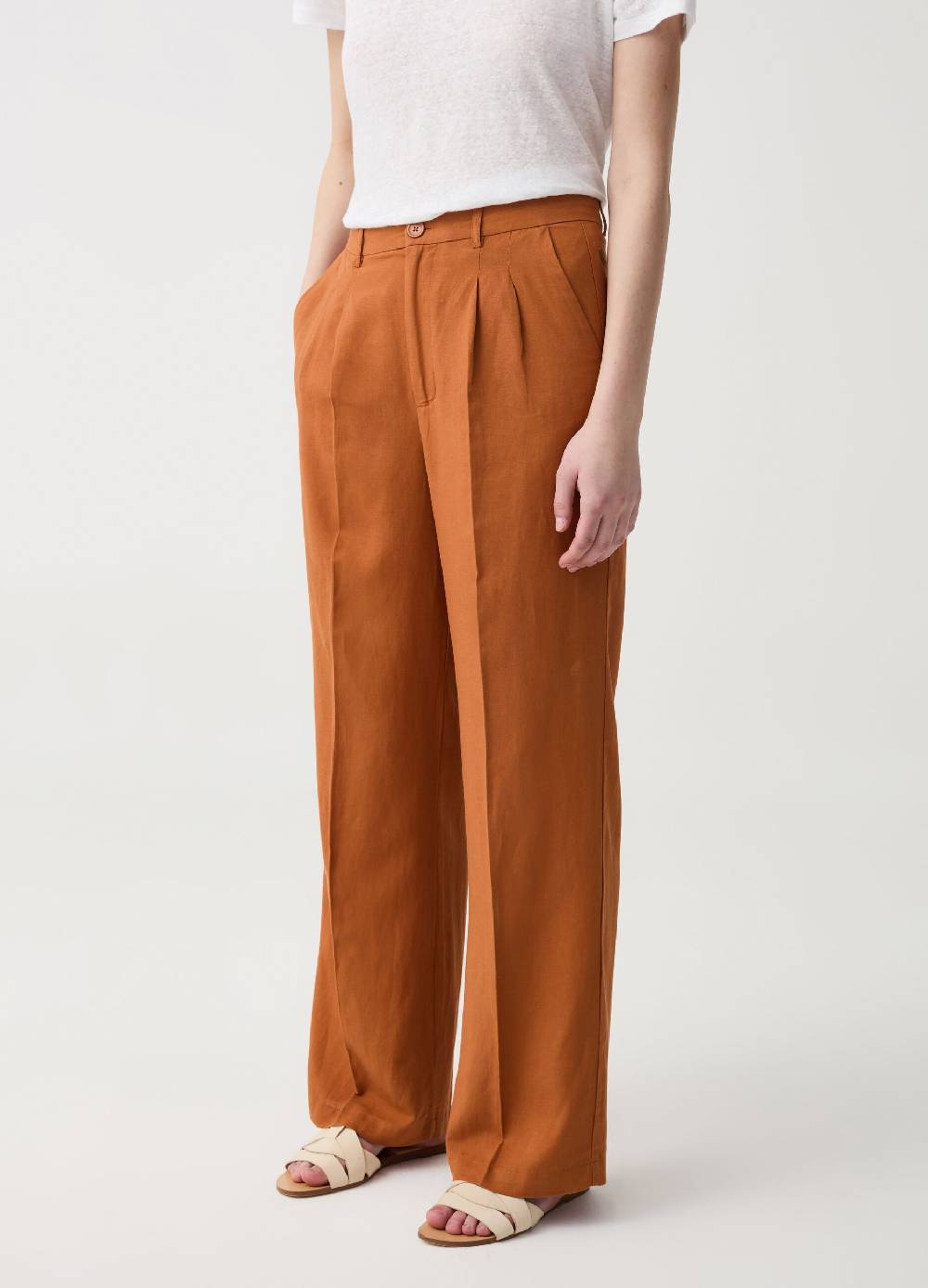 Ovs Pantalone wide leg con pinces Vendite Flash