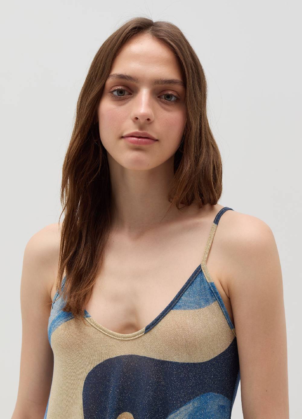 Ovs Vestito lungo in lurex fantasia a onde Moda