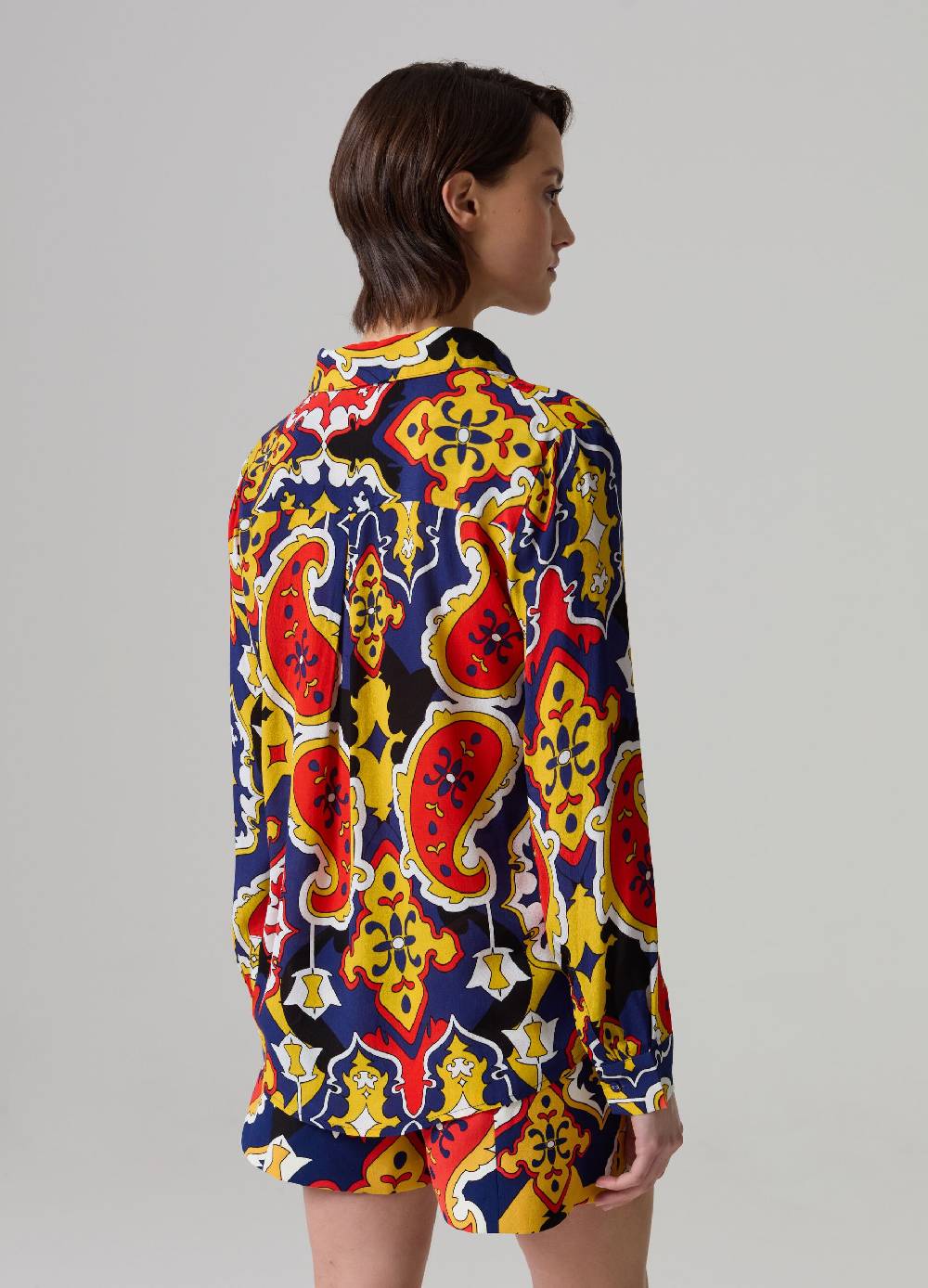 Ovs Camicia in crêpe con stampa all-over Italia