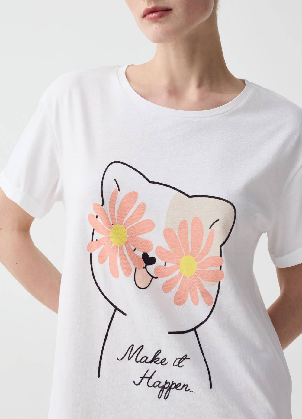 Ovs Camicia da notte con stampa gatto 2025