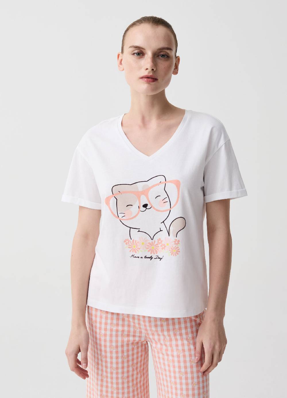 Ovs Pigiama con pantalone pinocchietto vichy Qualità