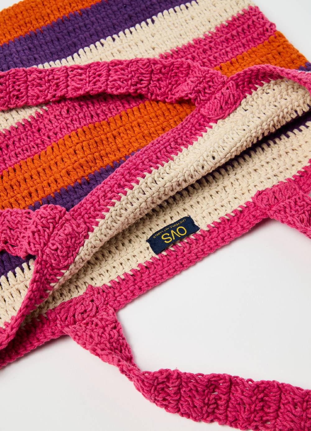 Ovs Borsa con lavorazione crochet a righe Vendita