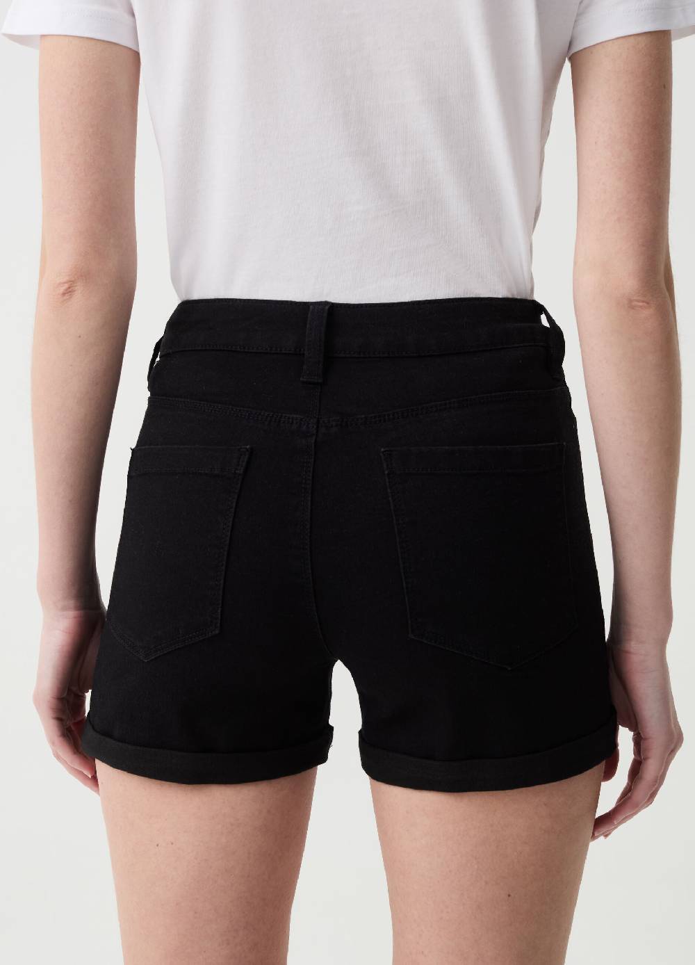 Ovs Shorts in denim con risvolti Shopping Online