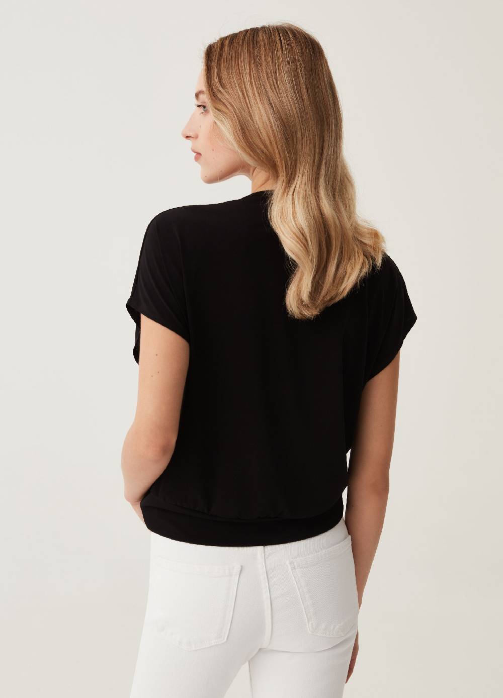 Ovs Maglia in crêpe con scollo a V e nodo Affare Del Giorno