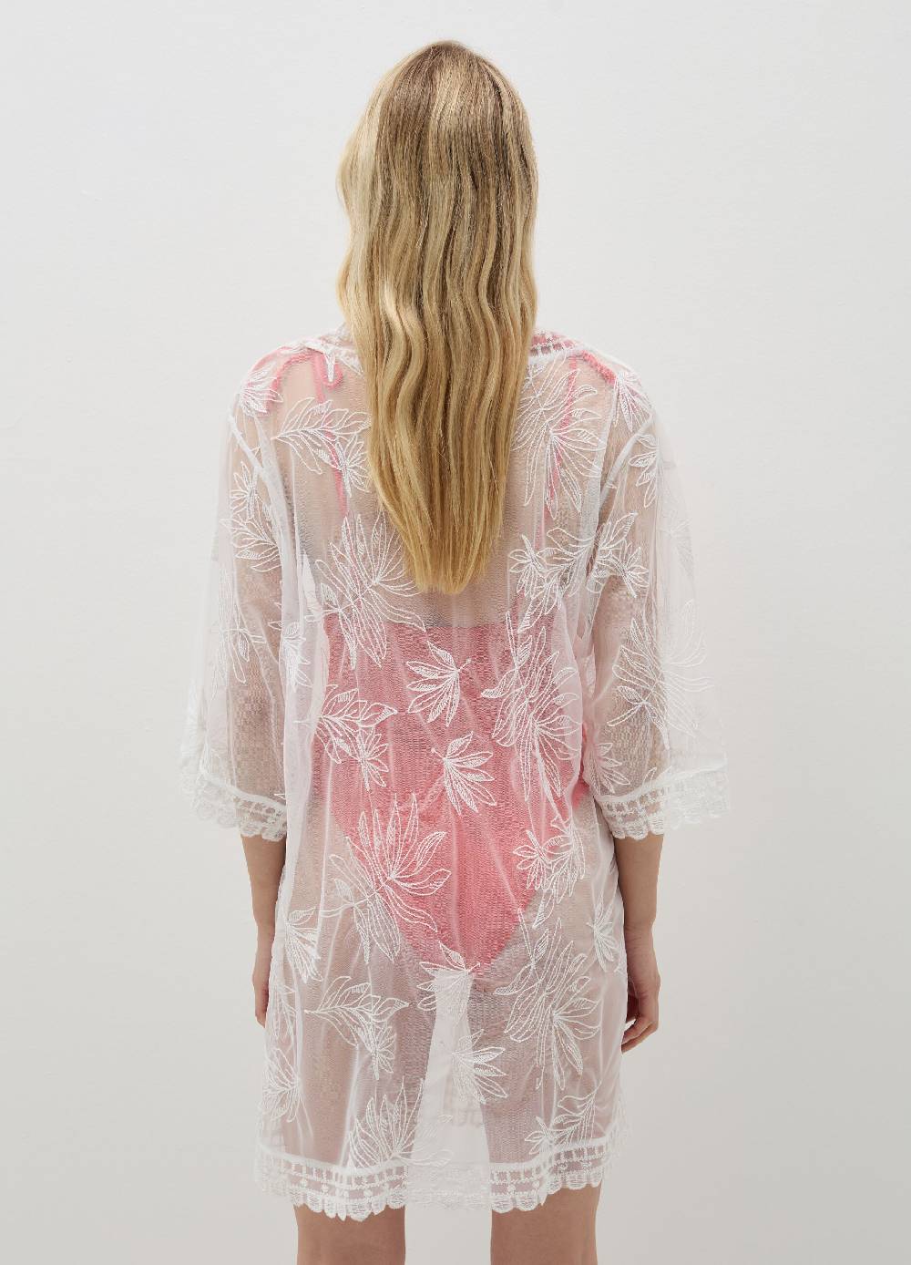 Ovs Kimono copri costume con ricamo foliage Presa