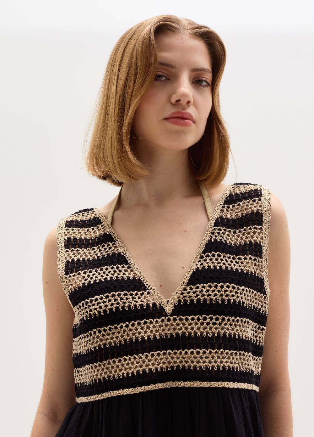 Ovs Abito lungo copri costume con top crochet Online