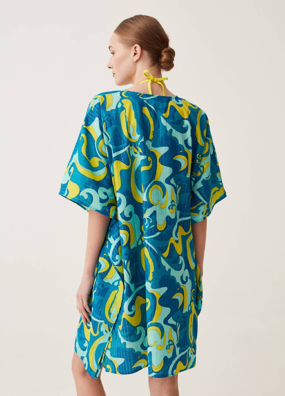 Ovs Poncho copri costume con stampa all-over Saldi