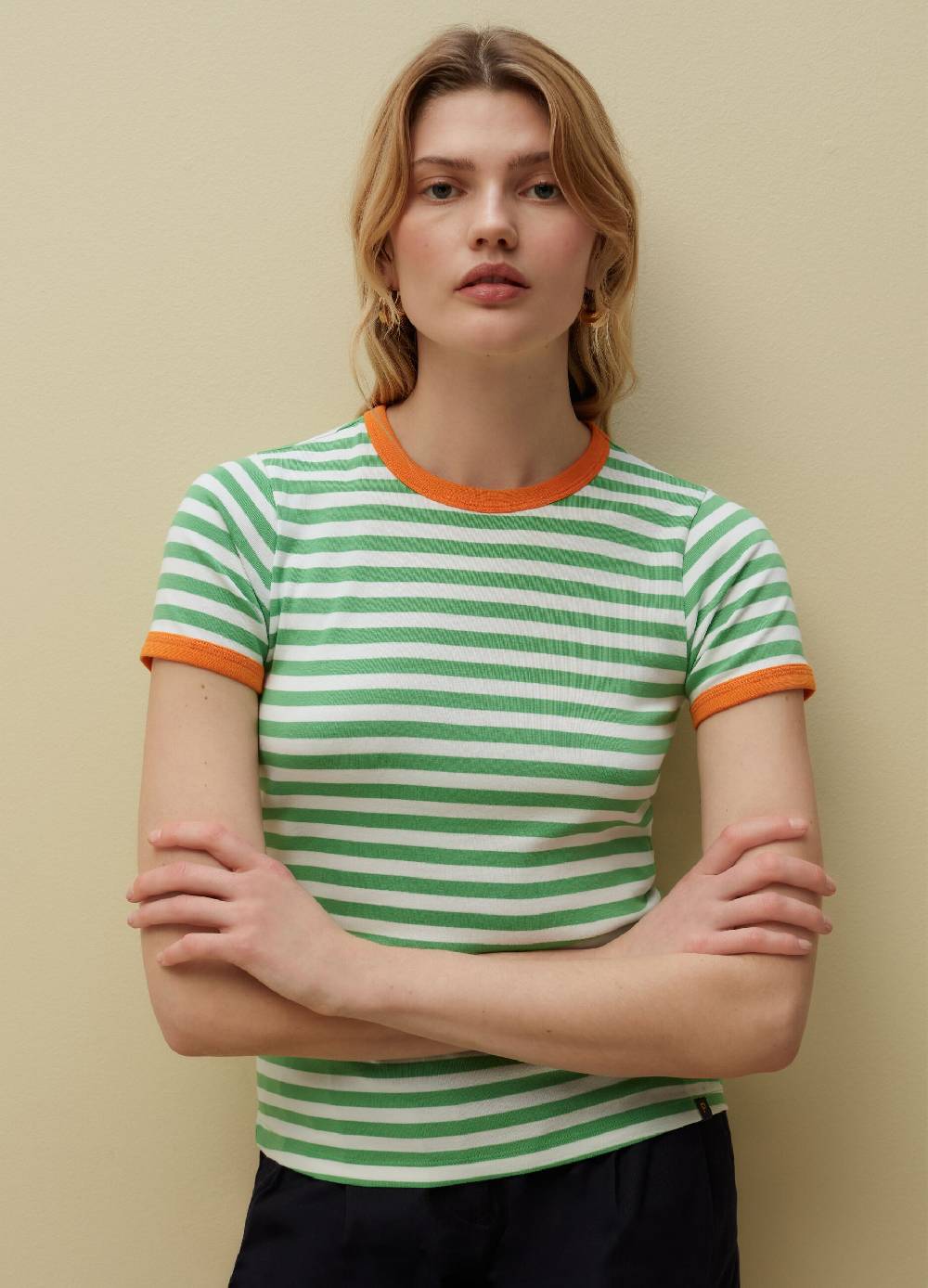 Ovs T-shirt in cotone Supima a righe Offerte