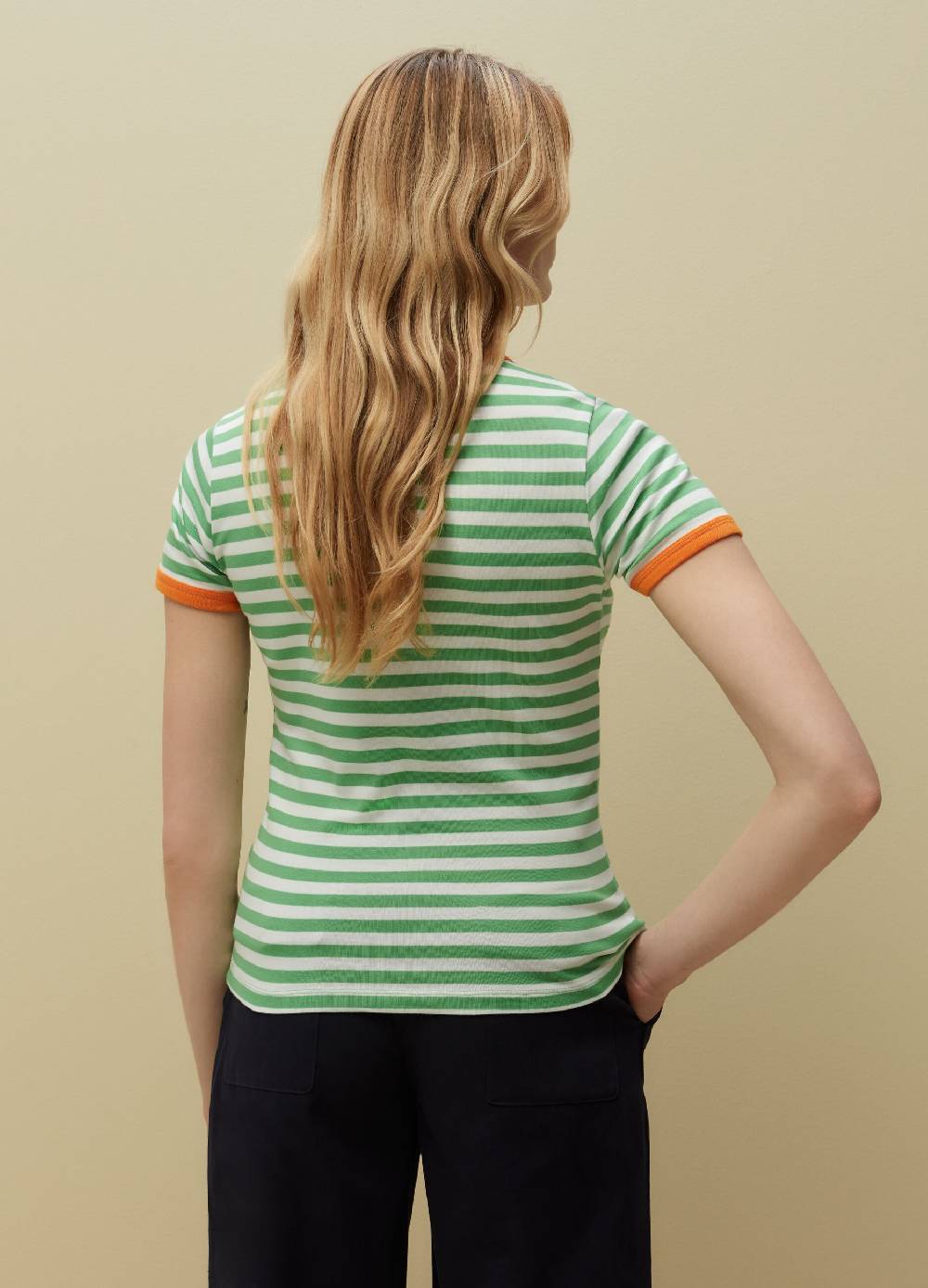 Ovs T-shirt in cotone Supima a righe Offerte