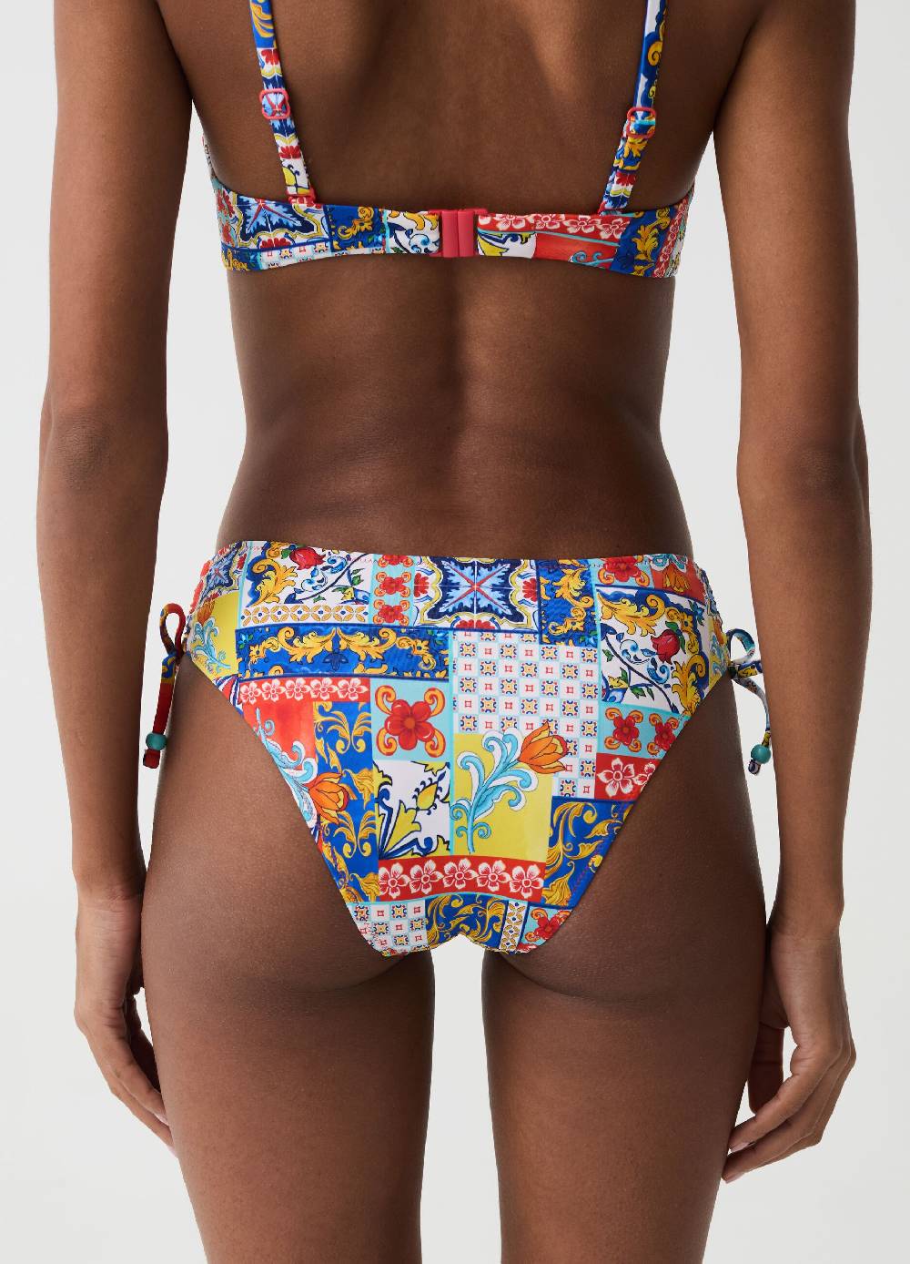 Ovs Slip bikini con coulisse stampa maioliche Hotsell