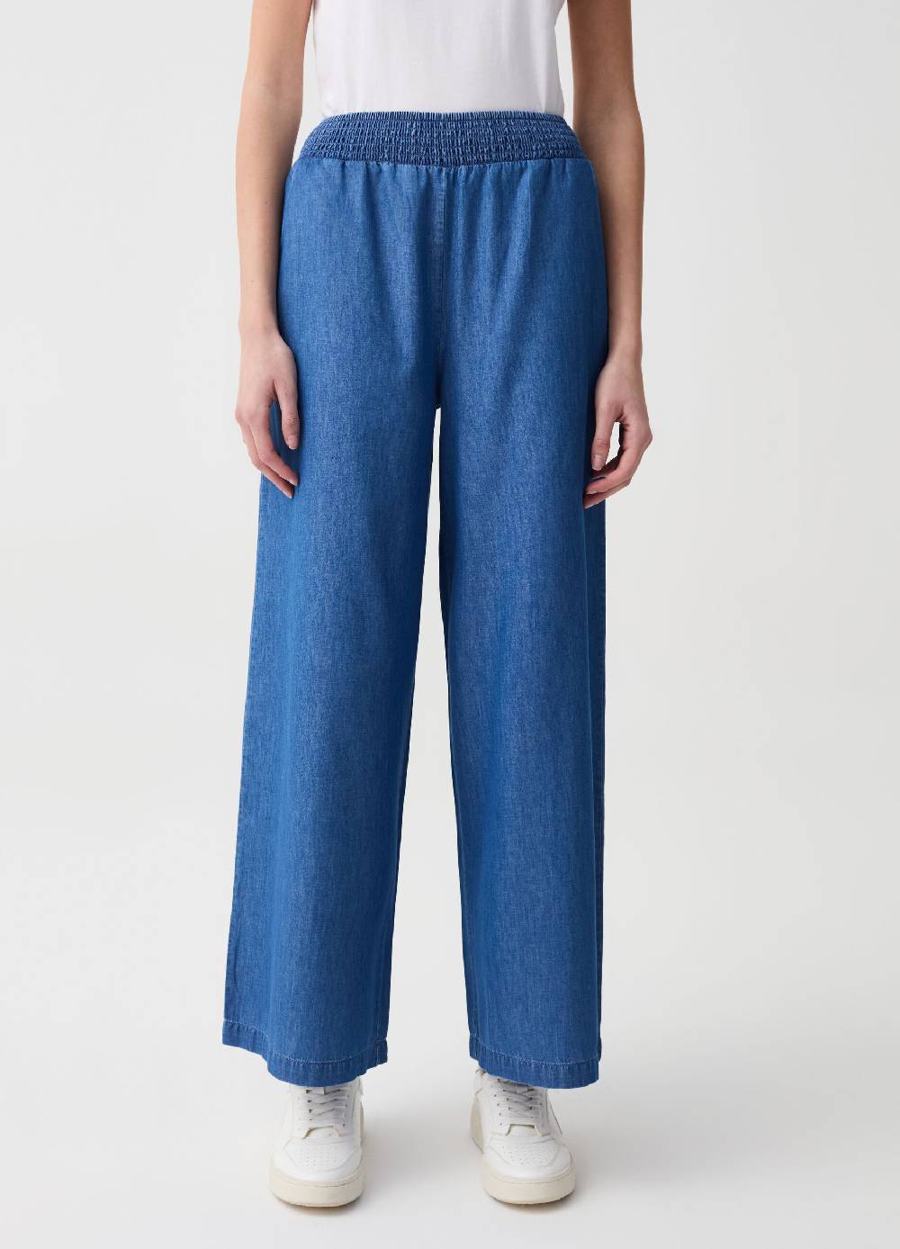 Ovs Jeans wide leg in tessuto fluido In Saldo