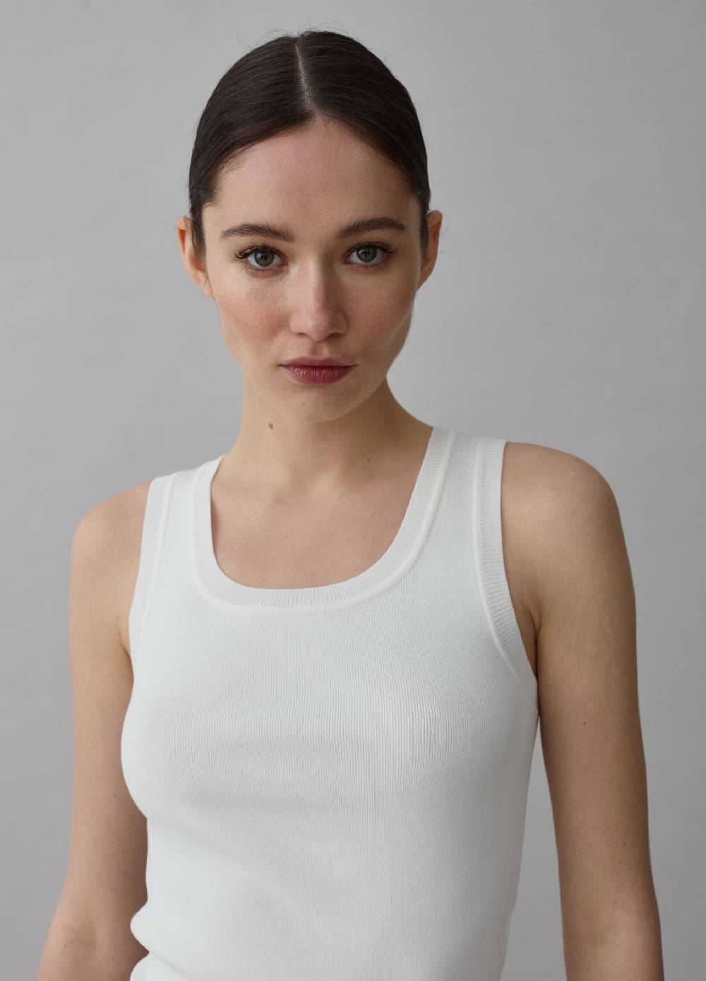 Ovs Tank top a costine con scollo rotondo Moda