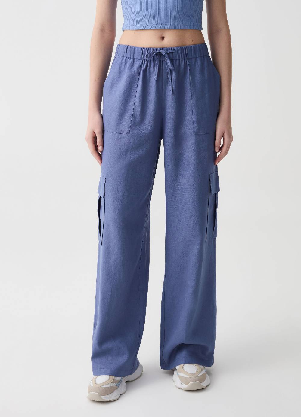 Ovs Pantaloni cargo in lino e viscosa In Linea