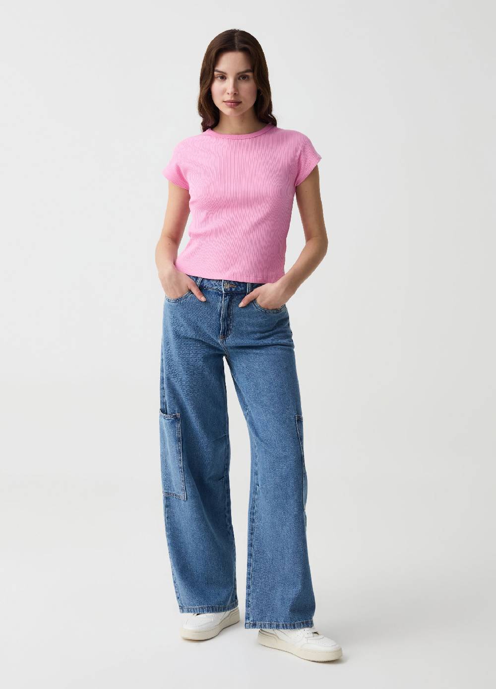 Ovs T-shirt Essential a costine con maniche kimono Sottocosto