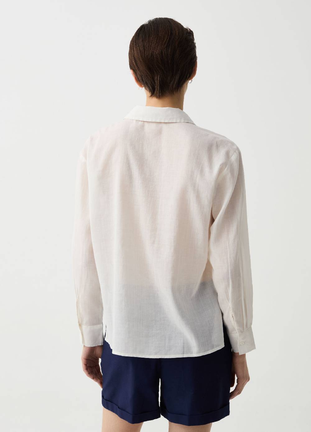 Ovs Camicia in ramie e cotone In Vendita