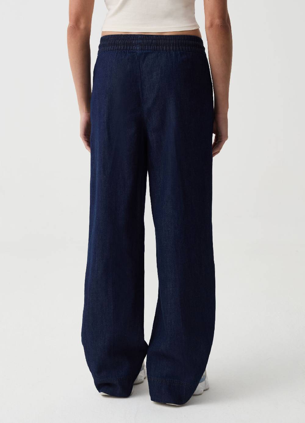 Ovs Joggers relaxed fit in denim con coulisse Saldi