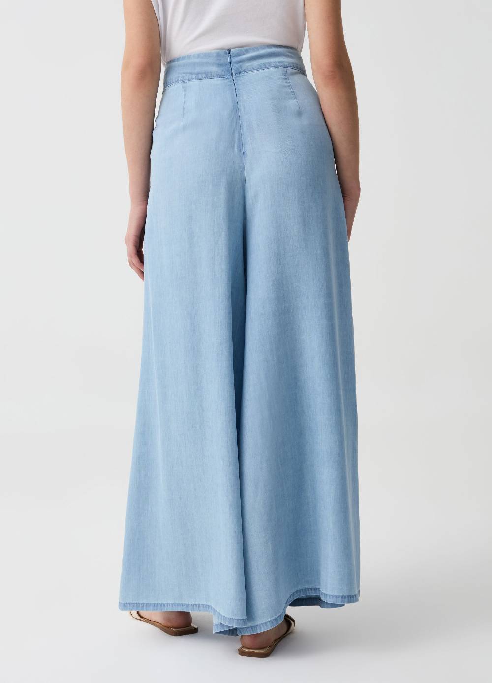 Ovs Pantalone wide leg effetto denim Vendita Calda