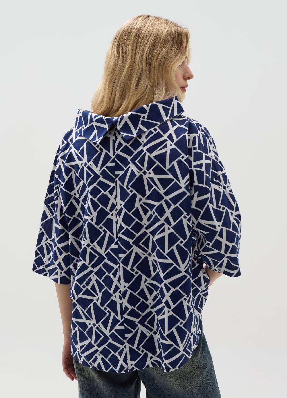 Ovs Blusa con collo risvoltato fantasia Vendita Economica