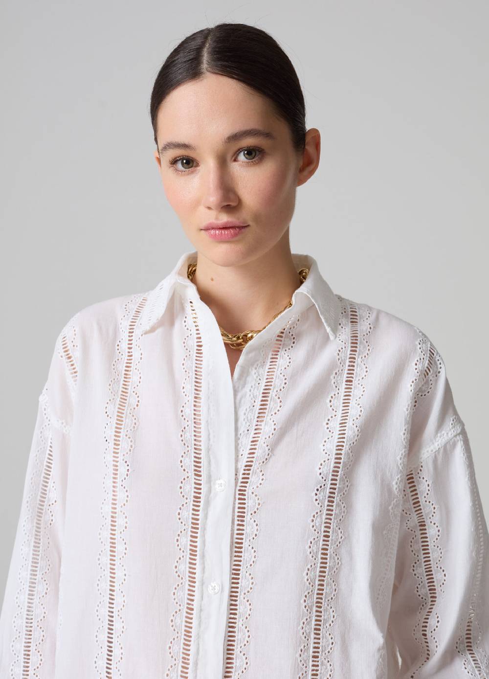 Ovs Camicia over con dettagli traforati e sangallo Vendite Flash