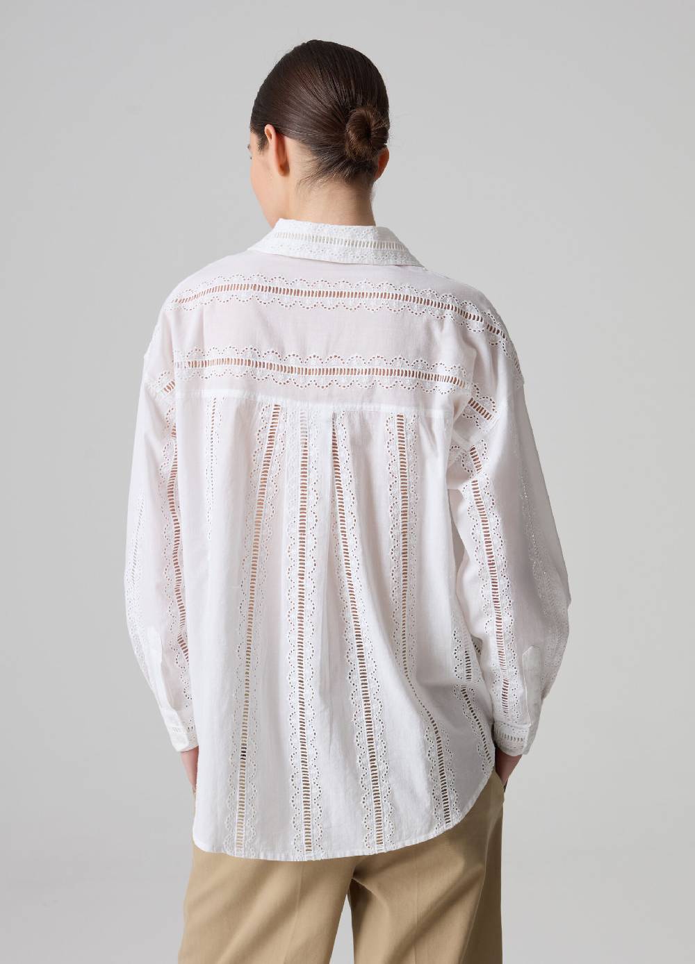 Ovs Camicia over con dettagli traforati e sangallo Vendite Flash