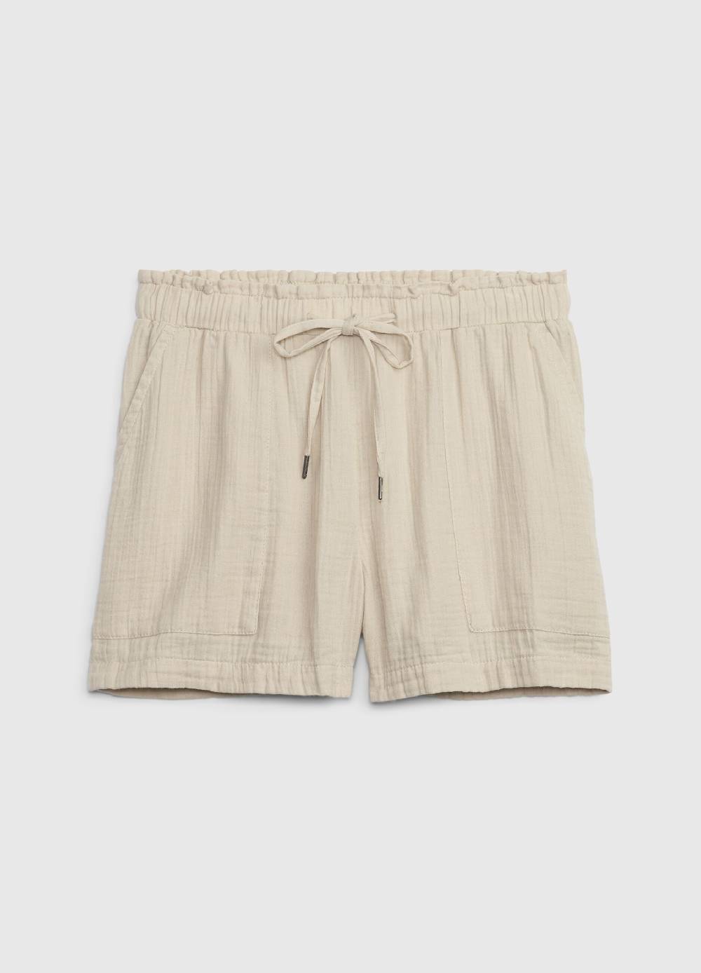 Ovs Shorts in garza di cotone effetto crinkle 2025