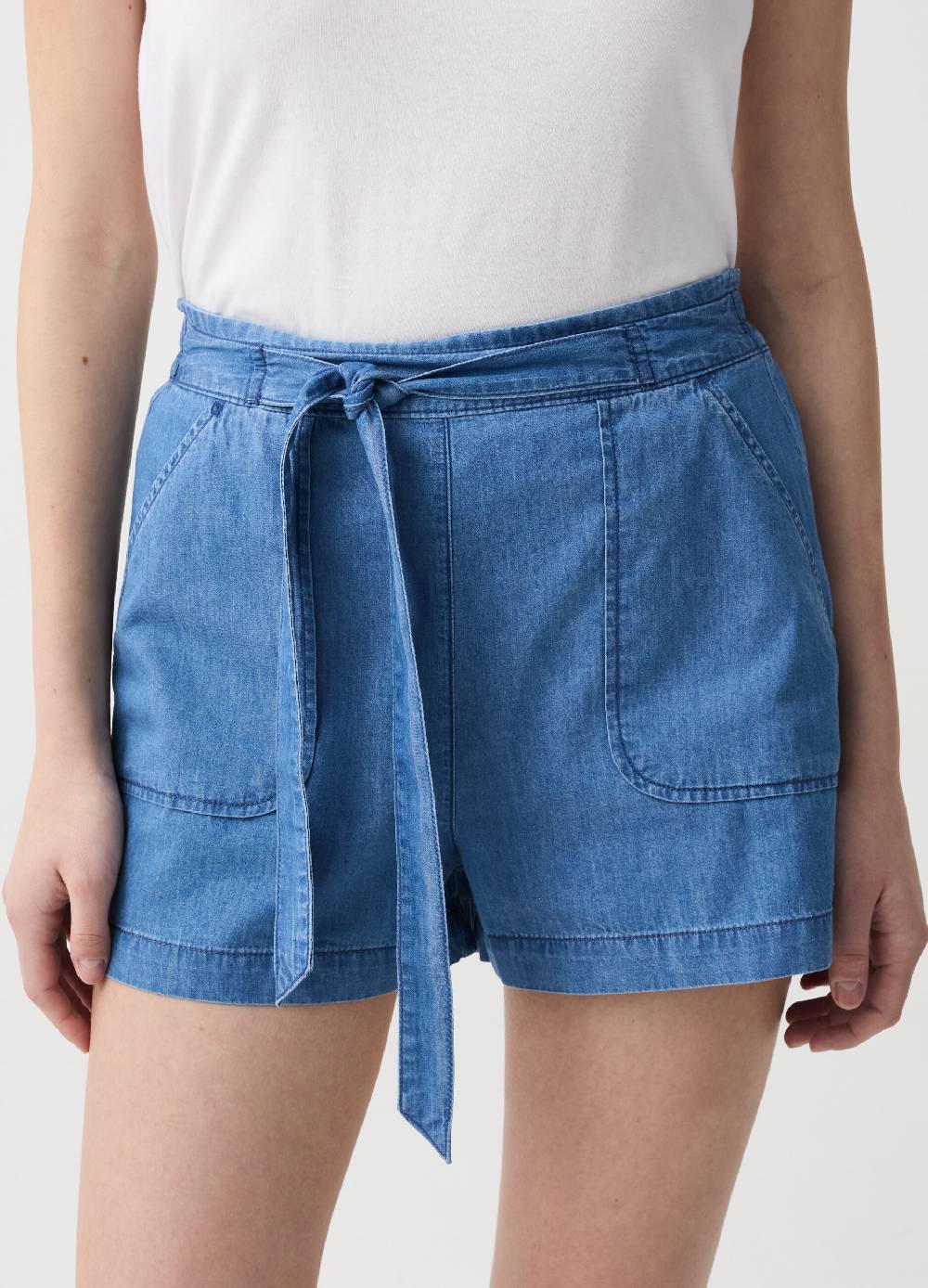 Ovs Shorts in denim fluido con cintura Offerta Pasqua