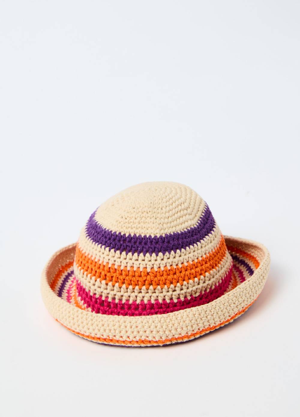 Ovs Cappello in cotone crochet a righe Grandi sconti