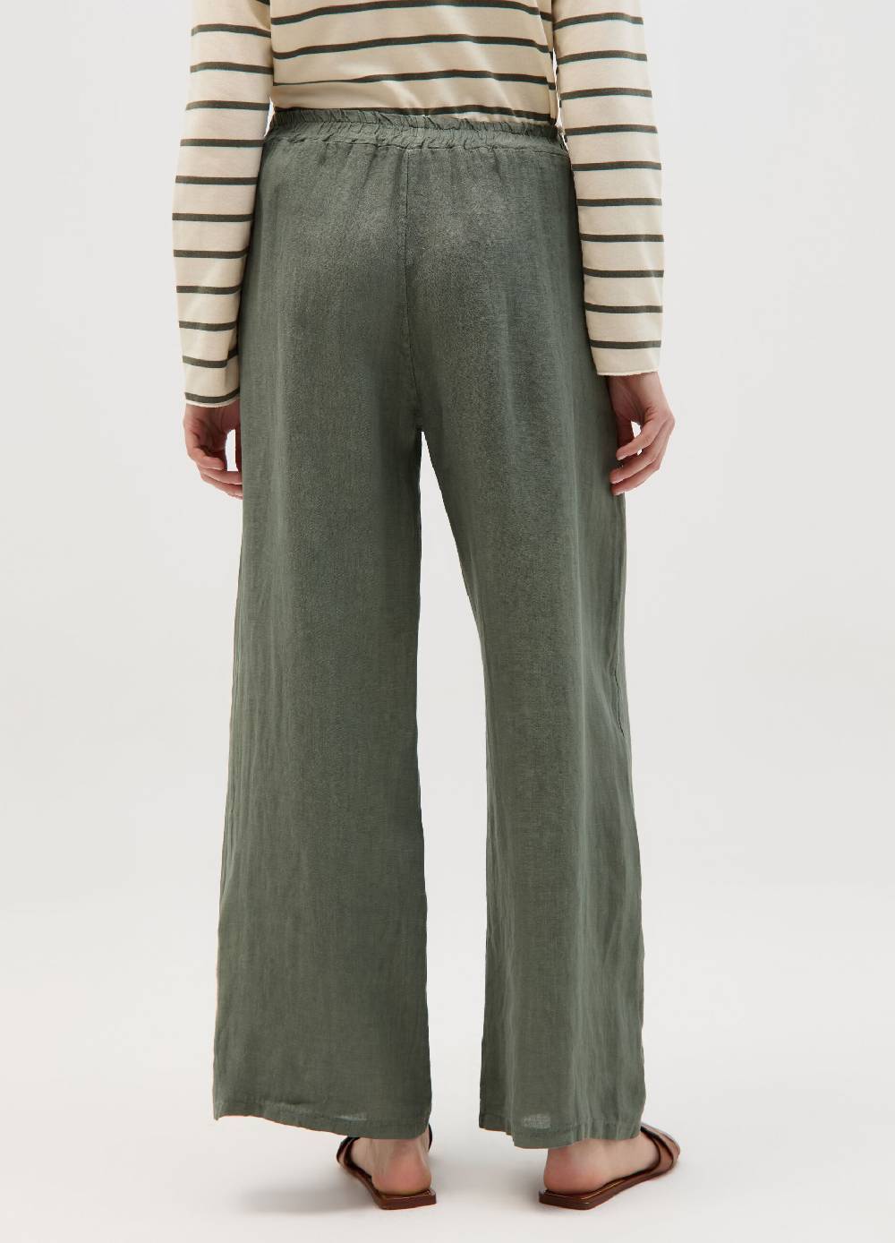 Ovs Joggers wide leg in lino con coulisse Offerte stagionali