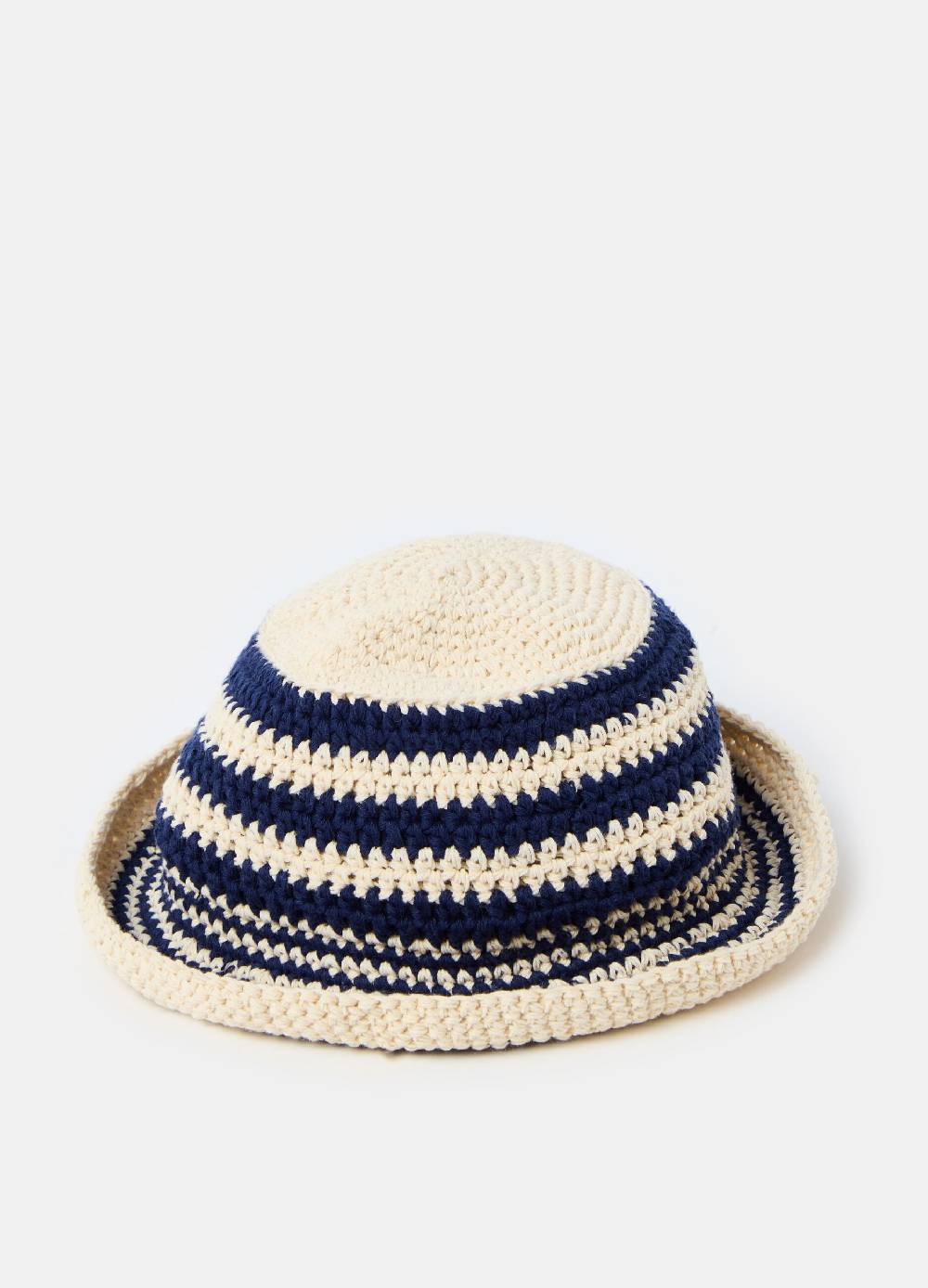 Ovs Cappello in cotone crochet a righe Ritorno libero